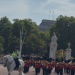 Ceremonial procession outside Buckingham Palace