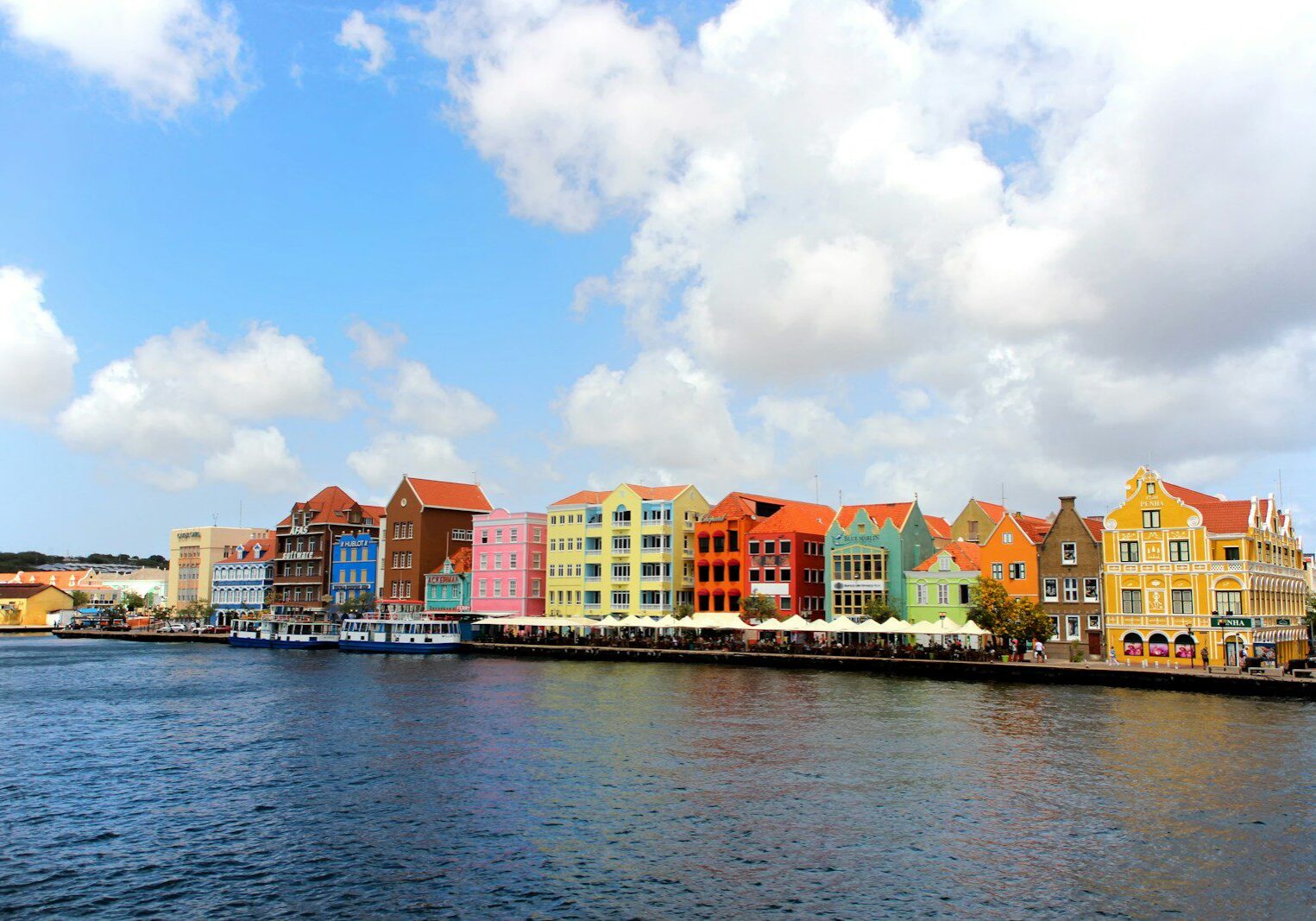 Colorful waterfront buildings in Willemstad, Curacao